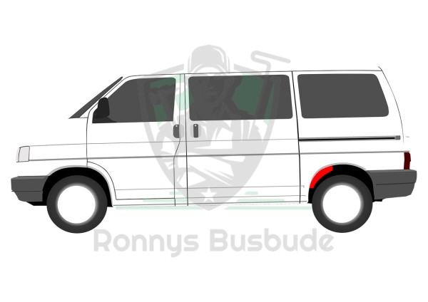 VW T4 1 Paar Verstärkungsbleche Stoßdämpfer hinten als Set links und rechts Version 1 (gerade) - Nachbau kein Originalteil VW T4 1 Paar Verstärkungsbleche Stoßdämpfer hinten als Set links und rechts Version 1 (gerade) - Nachbau kein Originalteil