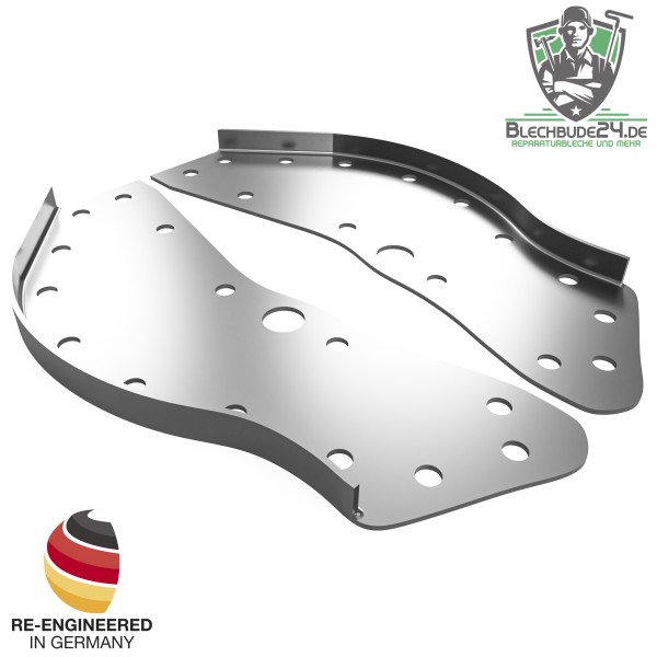 VW T4 Verstärkungsbleche Stoßdämpfer Version 2 (geschwungen) für hinten links + rechts - Nachbau kein Originalteil